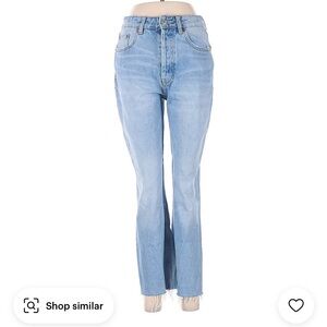 Light Blue Straight Leg Women's Jeans Zara